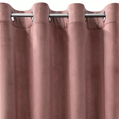 Zasłona gotowa na przelotkach ROSA 140x250 Design91 ciemnoróżowa