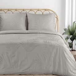 Pościel satynowa NATALIE 220x200 Eurofirany szarobeżowy