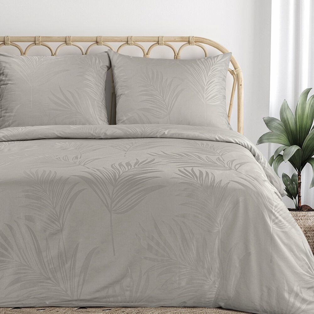 Pościel satynowa NATALIE 220x200 Eurofirany szarobeżowy