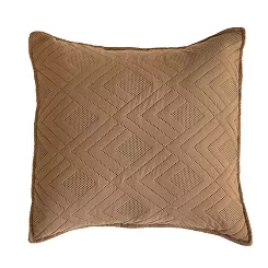 Poszewka dekoracyjna AVILA 40x40 pikowana geometryczny wzór brązowa