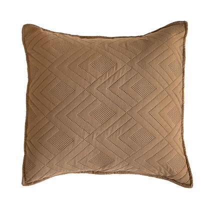 Poszewka dekoracyjna AVILA 40x40 pikowana geometryczny wzór brązowa