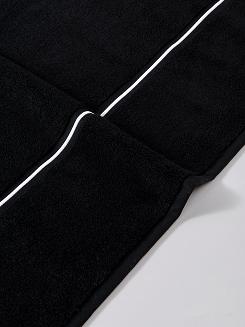 Ręcznik bawełniany LIBRE 100x150 czarny z białą bizą