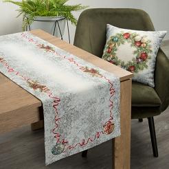 Obrus dekoracyjny gobelin 40x100 Eurofirany wzór świąteczny