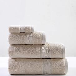 Ręcznik bawełniany Leo 70x140 jasnobeżowy