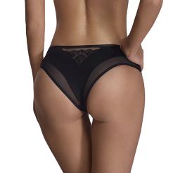 Figi damskie z haftem i tiulem AV 2199 czarne