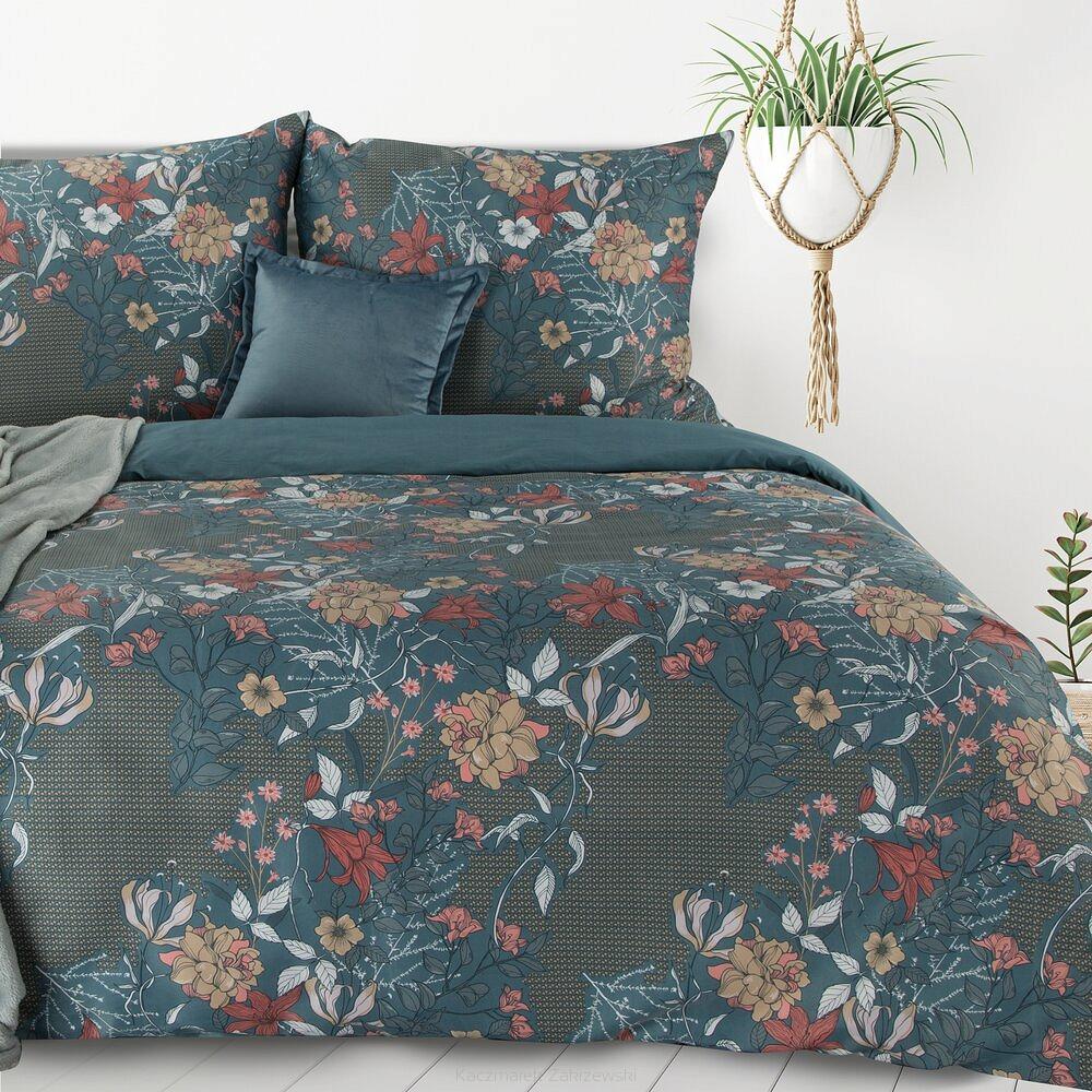 Pościel satynowa 160x200 Eurofirany turkusowy