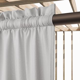 Zasłona gotowa na taśmie wodoodporna 140x250 GAIA tarasowa szara