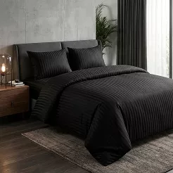Komplet pościeli hotelowej adamaszek La Perriere 160x200 czarna
