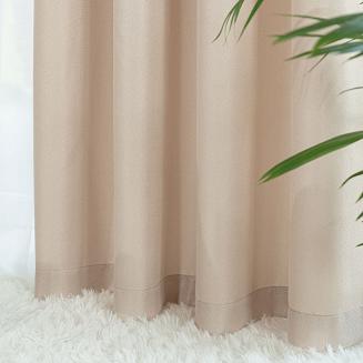 Zasłona gotowa na przelotkach JODEŁKA 140x250 jasnobeżowa