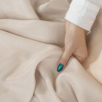 Zasłona gotowa na przelotkach JODEŁKA 140x250 jasnobeżowa