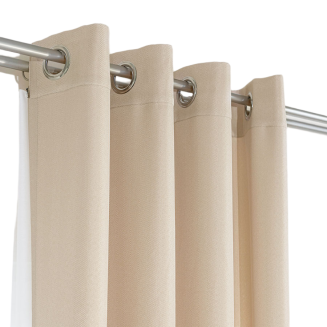 Zasłona gotowa na przelotkach JODEŁKA 140x250 jasnobeżowa