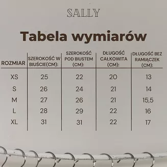 Top damski sportowy na cienkich ramiączkach Sally Eldar biały