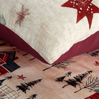 Komplet pościeli świąteczny POS 140x200 Eurofirany czerwony