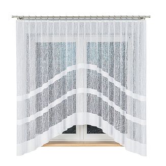 Firanka żakardowa gotowa na żabki WIKTORIA 300x180 biała