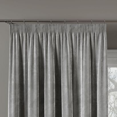 Zasłona gotowa na taśmie VELVI 140x230 chłodny szary