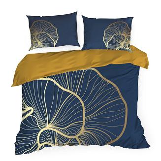 Pościel satynowa PREMIUM 180x200 Eurofirany ciemnoniebieski