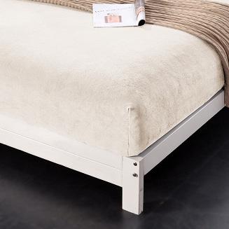 Prześcieradło polarowe z gumką MIŚ 200x220 kremowe