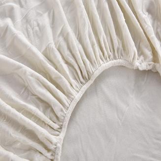 Prześcieradło polarowe z gumką MIŚ 200x220 kremowe