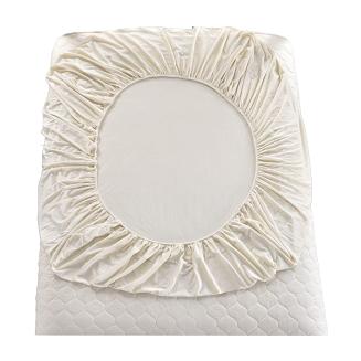 Prześcieradło polarowe z gumką MIŚ 200x220 kremowe