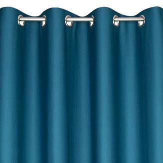 Zasłona gotowa na przelotkach MOROCCO 140x250 Eurofirany ciemny niebieski