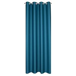 Zasłona gotowa na przelotkach MOROCCO 140x250 Eurofirany ciemny niebieski