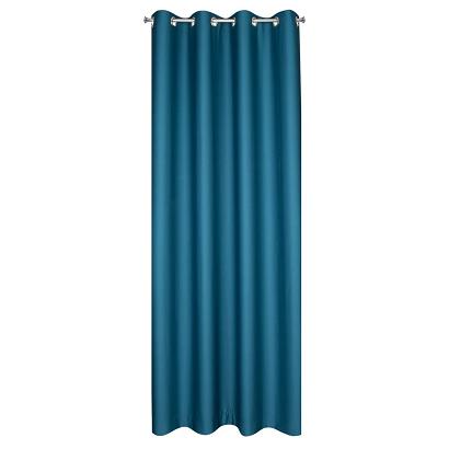 Zasłona gotowa na przelotkach MOROCCO-2 140x250 Eurofirany ciemno niebieska