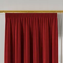 Zasłona gotowa na taśmie VELVI 140x260 czerwona