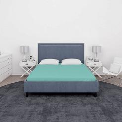 Prześcieradło flanelowe 160x210 jasno turkusowe