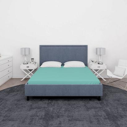 Prześcieradło flanelowe 160x210 jasno turkusowe