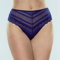 Figi damskie brazyliany półkryjące Hariet granatowe