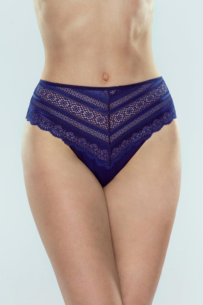 Figi damskie brazyliany półkryjące Hariet granatowe