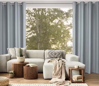 Zasłona gotowa na przelotkach SELINA 140x250 Eurofirany szary