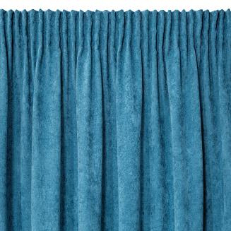 Zasłona gotowa na taśmie ANISA 140x270 Eurofirany turkusowa