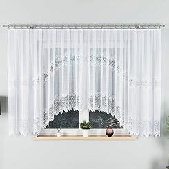 Firanka żakardowa gotowa na żabki VIOLETTA 420x160 biała