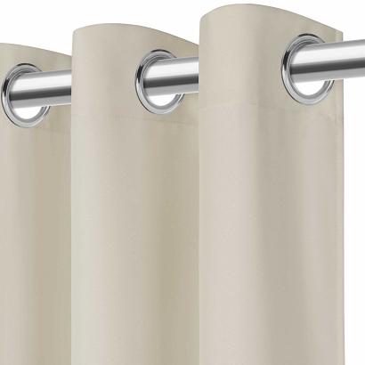 Zasłona gotowa na przelotkach VIVA 140x250 jasnobeżowa