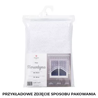 Firanka żakardowa gotowa na żabki FLORENTYNA 330x140 biała