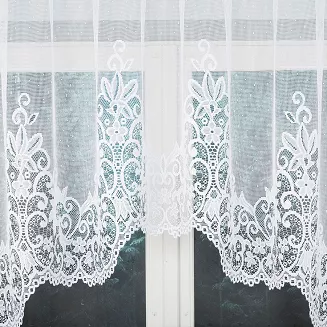 Firanka żakardowa gotowa na żabki BERENIKA 300x120 biała