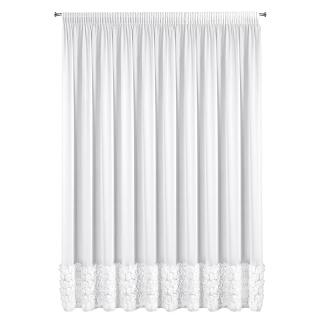 Zasłona gotowa na taśmie ROSES 350x270 Eva Minge Eurofirany biały