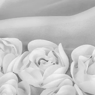 Zasłona gotowa na taśmie ROSES 350x270 Eva Minge Eurofirany biały