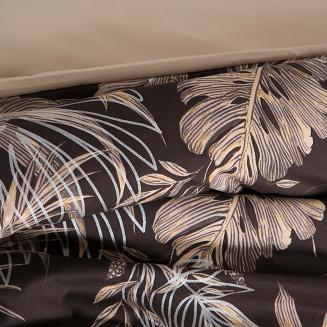 Pościel bawełniana RODOS 160x200 Design91 ciemnobrązowy