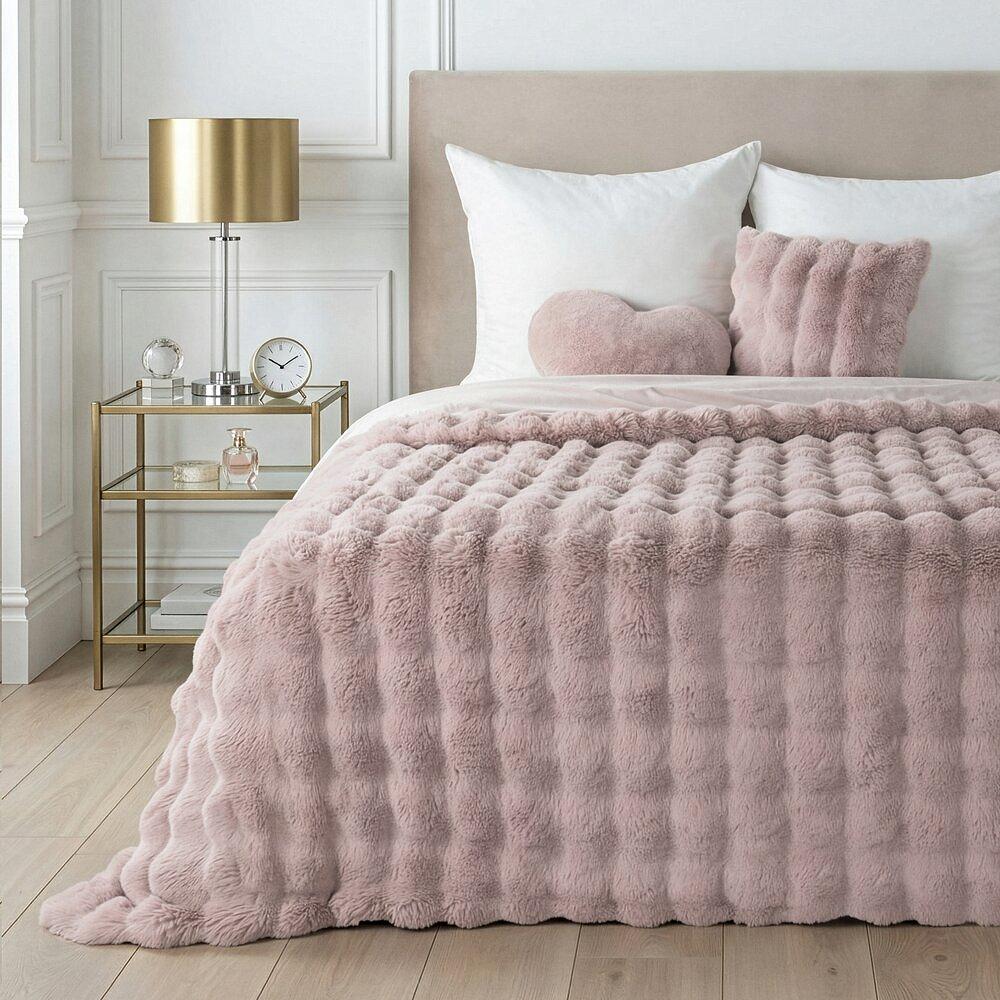 Narzuta dekoracyjna LILY 200x220 pudrowy