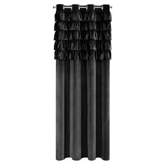 Zasłona gotowa na przelotkach AURA 140x250 Eurofirany czarny