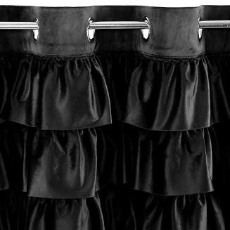 Zasłona gotowa na przelotkach AURA 140x250 Eurofirany czarny