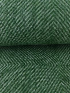 Koc wełniany z frędzlami 150x200 DIAGONAL wełna nowozelandzka zielony