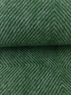 Koc wełniany z frędzlami 150x200 DIAGONAL wełna nowozelandzka zielony