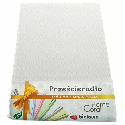 Prześcieradło z kory 160x200 100% bawełna białe