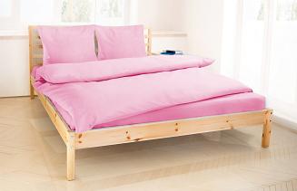 Pościel bawełniana haftowana z prześcieradłem 160x200 róż