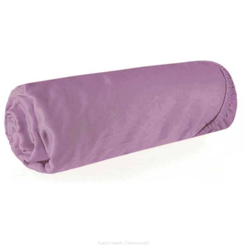 Prześcieradło z gumką satynowe Nova 160x200 Eurofirany ciemny różowy