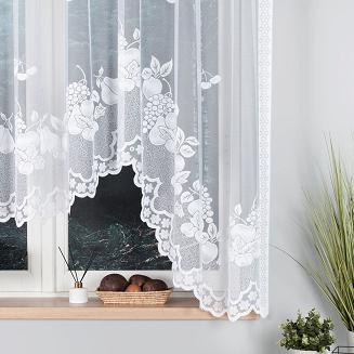 Firanka żakardowa gotowa na żabki PENELOPE 400x160 biała