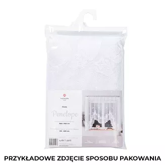 Firanka żakardowa gotowa na żabki PENELOPE 400x160 biała